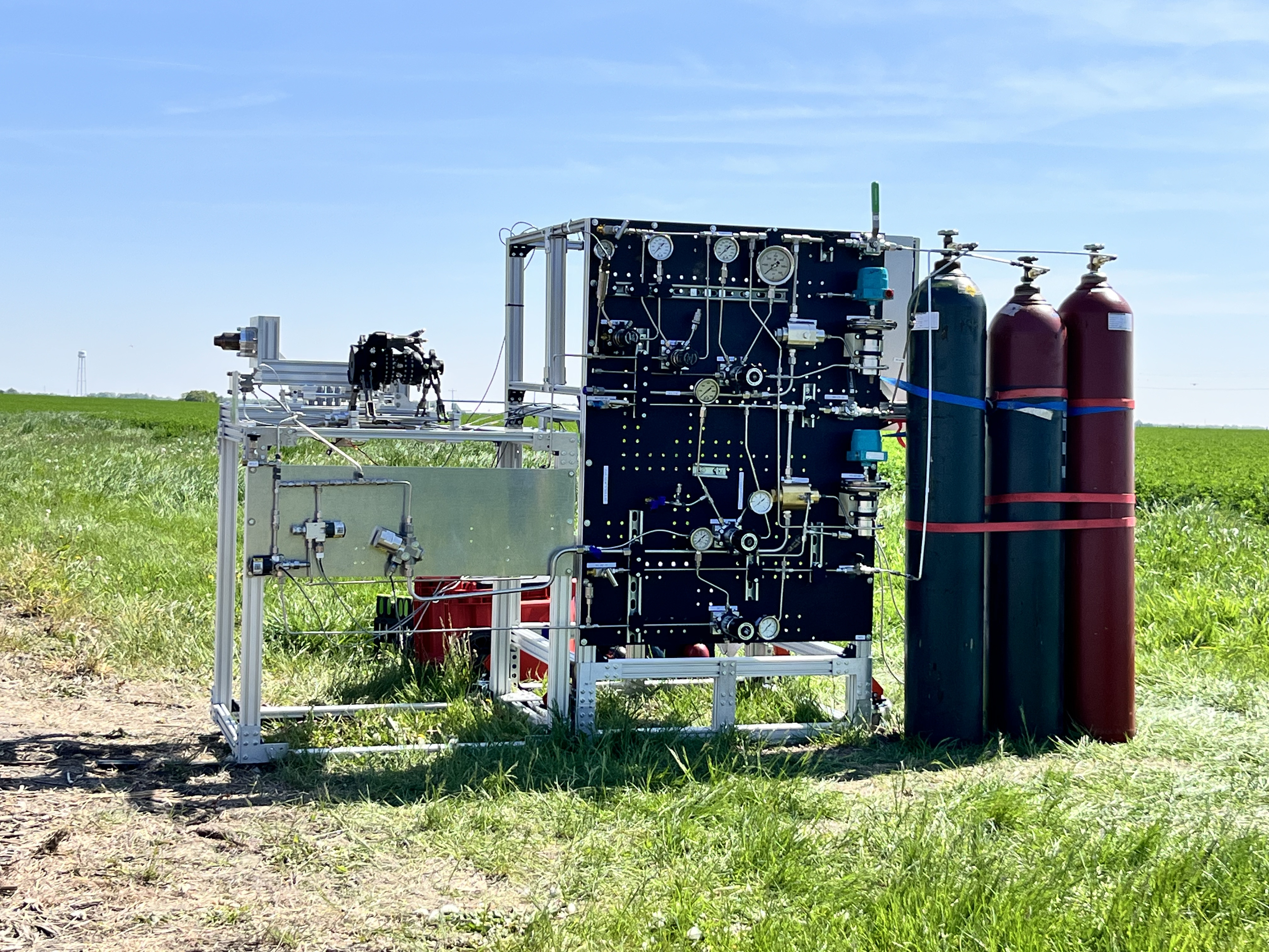 Propulsion fluid panel with stainless tubing, valves, and clean routing